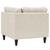 Modway Furniture Empress Upholstered Fabric Corner Sofa 0423 Beige EEI-2610-BEI