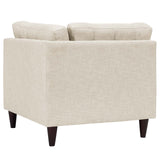 Empress Upholstered Fabric Corner Sofa Beige EEI-2610-BEI
