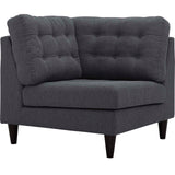 Empress Upholstered Fabric Corner Sofa Gray EEI-2610-DOR