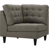 Empress Upholstered Fabric Corner Sofa Granite EEI-2610-GRA