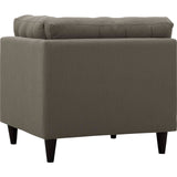 Modway Furniture Empress Upholstered Fabric Corner Sofa 0423 Granite EEI-2610-GRA