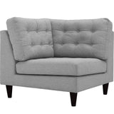 Empress Upholstered Fabric Corner Sofa Light Gray EEI-2610-LGR