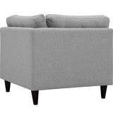 Modway Furniture Empress Upholstered Fabric Corner Sofa 0423 Light Gray EEI-2610-LGR