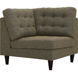 Modway Furniture Empress Upholstered Fabric Corner Sofa 0423 Oatmeal EEI-2610-OAT