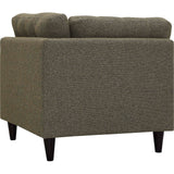 Modway Furniture Empress Upholstered Fabric Corner Sofa 0423 Oatmeal EEI-2610-OAT