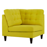 Modway Furniture Empress Upholstered Fabric Corner Sofa 0423 Sunny EEI-2610-SUN