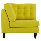 Modway Furniture Empress Upholstered Fabric Corner Sofa 0423 Sunny EEI-2610-SUN