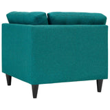 Modway Furniture Empress Upholstered Fabric Corner Sofa 0423 Teal EEI-2610-TEA