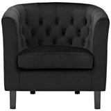 Prospect Performance Velvet Armchair Black EEI-2613-BLK