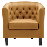 Prospect Performance Velvet Armchair Cognac EEI-2613-COG