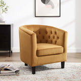 Prospect Performance Velvet Armchair Cognac EEI-2613-COG