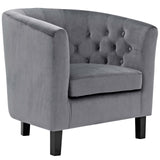 Prospect Performance Velvet Armchair Gray EEI-2613-GRY