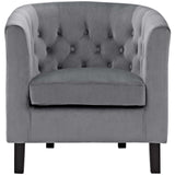 Prospect Performance Velvet Armchair Gray EEI-2613-GRY