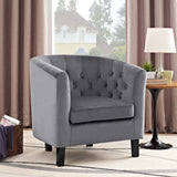 Prospect Performance Velvet Armchair Gray EEI-2613-GRY