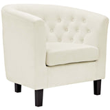 Prospect Performance Velvet Armchair Ivory EEI-2613-IVO