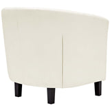 Prospect Performance Velvet Armchair Ivory EEI-2613-IVO