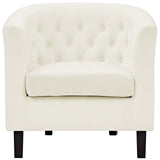 Prospect Performance Velvet Armchair Ivory EEI-2613-IVO