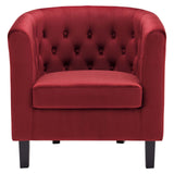 Prospect Performance Velvet Armchair Maroon EEI-2613-MAR