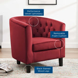 Prospect Performance Velvet Armchair Maroon EEI-2613-MAR