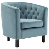 Prospect Performance Velvet Armchair Sea Blue EEI-2613-SEA