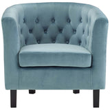 Prospect Performance Velvet Armchair Sea Blue EEI-2613-SEA