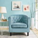 Prospect Performance Velvet Armchair Sea Blue EEI-2613-SEA