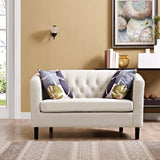 Prospect Upholstered Fabric Loveseat Beige EEI-2614-BEI