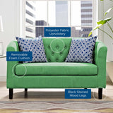 Prospect Upholstered Fabric Loveseat Kelly Green EEI-2614-GRN