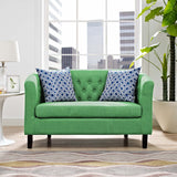 Prospect Upholstered Fabric Loveseat Kelly Green EEI-2614-GRN