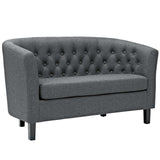 Prospect Upholstered Fabric Loveseat Gray EEI-2614-GRY
