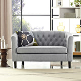 Prospect Upholstered Fabric Loveseat Light Gray EEI-2614-LGR