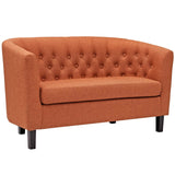 Prospect Upholstered Fabric Loveseat Orange EEI-2614-ORA