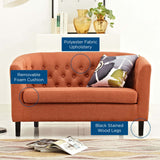 Prospect Upholstered Fabric Loveseat Orange EEI-2614-ORA