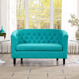 Prospect Upholstered Fabric Loveseat Pure Water EEI-2614-PUR