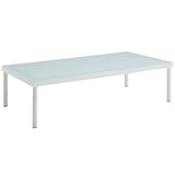 Harmony 7 Piece Outdoor Patio Aluminum Sectional Sofa Set White White EEI-2617-WHI-WHI-SET