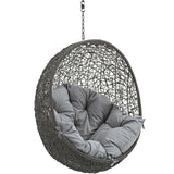Hide Outdoor Patio Swing Chair Without Stand Gray Gray EEI-2654-GRY-GRY