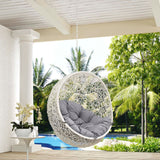 Hide Outdoor Patio Swing Chair Without Stand White Gray EEI-2654-WHI-GRY