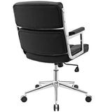 Portray Highback Upholstered Vinyl Office Chair Black EEI-2685-BLK