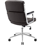 Portray Highback Upholstered Vinyl Office Chair Brown EEI-2685-BRN