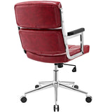 Portray Highback Upholstered Vinyl Office Chair Red EEI-2685-RED