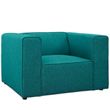 Mingle Upholstered Fabric Armchair Teal EEI-2718-TEA
