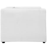 Mingle Upholstered Fabric Armchair White EEI-2718-WHI