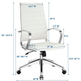 Modway Furniture Jive Highback Office Chair White 26 x 26 x 41.5 - 44.5
