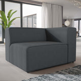 Mingle Fabric Right-Facing Sofa Gray EEI-2722-GRY