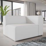 Mingle Fabric Right-Facing Sofa White EEI-2722-WHI