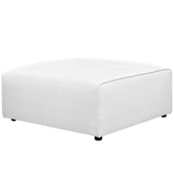 Mingle Fabric Ottoman White EEI-2726-WHI