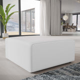 Mingle Fabric Ottoman White EEI-2726-WHI