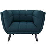 Bestow Upholstered Fabric Armchair Blue EEI-2732-BLU