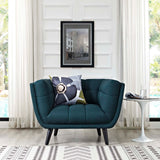 Bestow Upholstered Fabric Armchair Blue EEI-2732-BLU