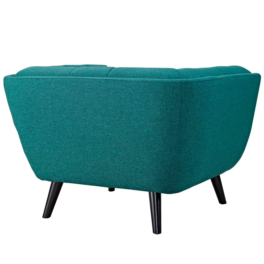 Bestow Upholstered Fabric Armchair Teal EEI-2732-TEA